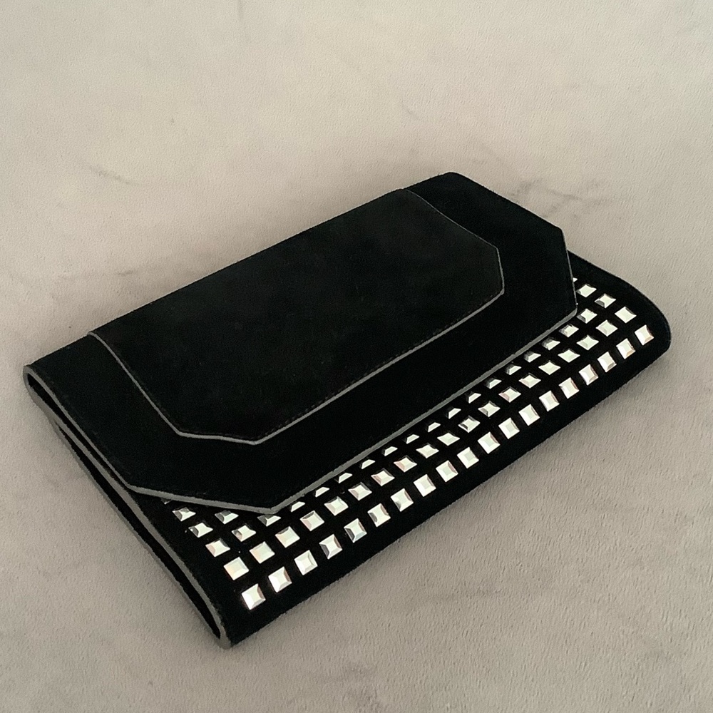 NEW BCBGMaxazria Clutch Black Embellished